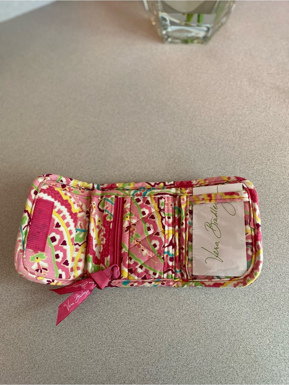 Vera Bradley Retired Capri Melon Trifold Pocket Wallet - Picture 3 of 5